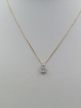 Load image into Gallery viewer, Pear Shaped Diamond Necklace - 14K Yellow Gold