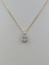 Load image into Gallery viewer, Pear Shaped Diamond Necklace - 14K Yellow Gold