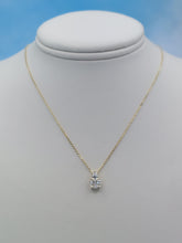 Load image into Gallery viewer, Pear Shaped Diamond Necklace - 14K Yellow Gold