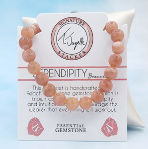 Serendipity Peach Moonstone Stacker - TJazelle