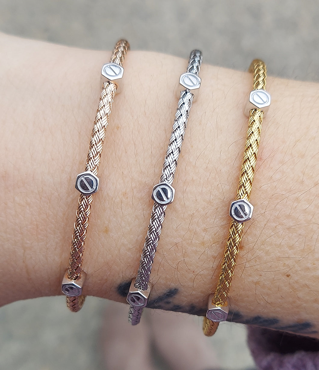 Love #2 Italian Cuff Bangle Bracelet