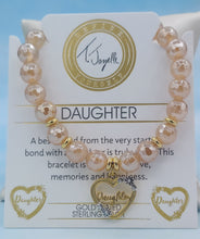 Load image into Gallery viewer, Gold Daughter Heart Charm Bracelet - TJazelle