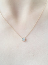 Load image into Gallery viewer, 0.20 Carat Illusion Diamond Bezel Necklace - 14K Yellow Gold