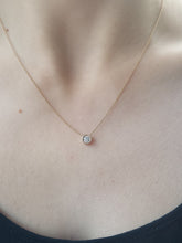 Load image into Gallery viewer, 0.20 Carat Illusion Diamond Bezel Necklace - 14K Yellow Gold