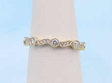 Load image into Gallery viewer, Diamond Wave Design Band - .24 Carats - 14K Yellow Gold