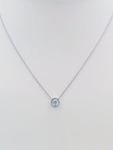 Load image into Gallery viewer, 0.21 Carat Illusion Diamond Bezel Necklace - 14K White Gold