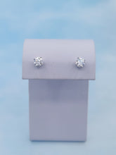 Load image into Gallery viewer, 1.5 Carat Moissanite Diamond Stud Earrings - 14K White Gold