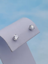 Load image into Gallery viewer, 1.5 Carat Moissanite Diamond Stud Earrings - 14K White Gold