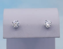 Load image into Gallery viewer, 1.5 Carat Moissanite Diamond Stud Earrings - 14K White Gold