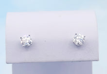 Load image into Gallery viewer, 1.5 Carat Moissanite Diamond Stud Earrings - 14K White Gold