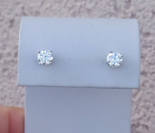 Load image into Gallery viewer, 1.5 Carat Moissanite Diamond Stud Earrings - 14K White Gold