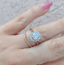 Load image into Gallery viewer, Curved Diamond Band - 14K Yellow Gold