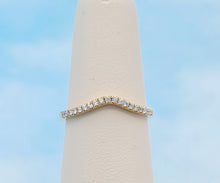 Load image into Gallery viewer, Curved Diamond Band - 14K Yellow Gold