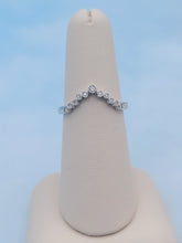 Load image into Gallery viewer, V Shaped Diamond Band -  Ring Companion - 14K White Gold