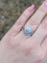 Load image into Gallery viewer, V Shaped Diamond Band -  Ring Companion - 14K White Gold
