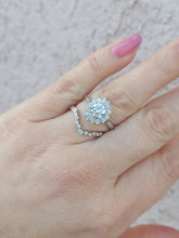 Load image into Gallery viewer, V Shaped Diamond Band -  Ring Companion - 14K White Gold