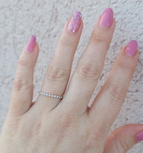 Load image into Gallery viewer, .15 Carat dainty Diamond Band - 14K White Gold