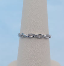 Load image into Gallery viewer, .06 Carat Dainty Diamond Infinity Twist Band - 14K White Gold