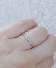 Load image into Gallery viewer, .06 Carat Dainty Diamond Infinity Twist Band - 14K White Gold