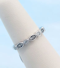 Load image into Gallery viewer, .16 Carat Diamond Band with Circle &amp; Marquise Shapes - 14K White Gold