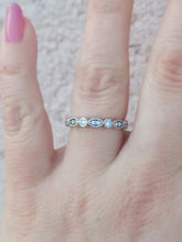 Load image into Gallery viewer, .16 Carat Diamond Band with Circle &amp; Marquise Shapes - 14K White Gold