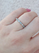 Load image into Gallery viewer, .16 Carat Diamond Band with Circle &amp; Marquise Shapes - 14K White Gold