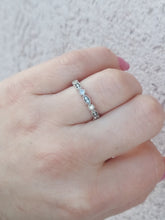 Load image into Gallery viewer, .16 Carat Diamond Band with Circle &amp; Marquise Shapes - 14K White Gold