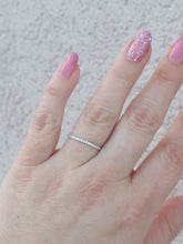 Load image into Gallery viewer, .20 Carat Dainty Diamond Band - 14K White Gold