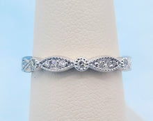 Load image into Gallery viewer, .21 Carat Diamond Band with Circle &amp; Marquise Shapes - 14K White Gold