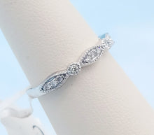 Load image into Gallery viewer, .21 Carat Diamond Band with Circle &amp; Marquise Shapes - 14K White Gold