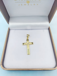 X Cross Pendant - 14K Yellow Gold