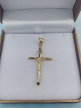 Load image into Gallery viewer, 2&quot; Crucifix Cross Pendant - 14K Yellow Gold