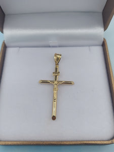 2" Crucifix Cross Pendant - 14K Yellow Gold