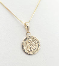 Load image into Gallery viewer, St. Christopher Round Medal - 14K Yellow Gold