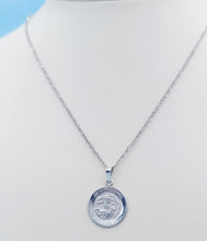 Load image into Gallery viewer, St Michael Medal &amp; Chain - 14K White Gold