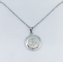 Load image into Gallery viewer, St Michael Medal &amp; Chain - 14K White Gold