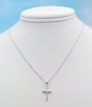 Load image into Gallery viewer, Diamond Cross &amp; Chain - 14K White Gold