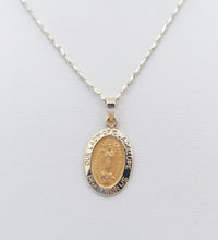 Load image into Gallery viewer, Our Lady of Guadalupe Medal Charm &amp; Chain -14K Yellow Gold