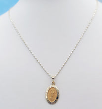 Load image into Gallery viewer, Our Lady of Guadalupe Medal Charm &amp; Chain -14K Yellow Gold