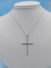 Load image into Gallery viewer, 1.5" Diamond Cross .40 Carat -14K White Gold