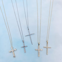 Load image into Gallery viewer, Diamond Cross Necklace - .25 Carats - 14K Yellow Gold