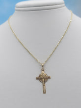 Load image into Gallery viewer, Intricate Cross Pendant &amp; Chain - 14K Yellow Gold