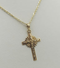 Load image into Gallery viewer, Intricate Cross Pendant &amp; Chain - 14K Yellow Gold