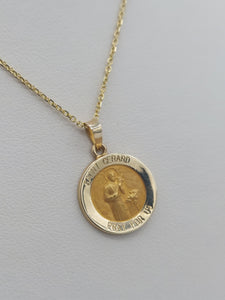 Saint Gerard Pendant & Chain - 14K Yellow Gold