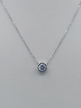 Load image into Gallery viewer, 0.58 Carat Diamond Bezel Necklace - 14K White Gold