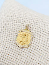 Load image into Gallery viewer, St. Michael Badge Medal Pendant - 14k Polished and Satin