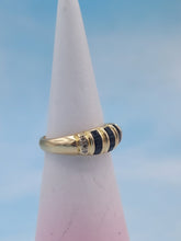 Load image into Gallery viewer, Sapphire &amp; Diamond Ring - 14K Yellow Gold - Estate Piece