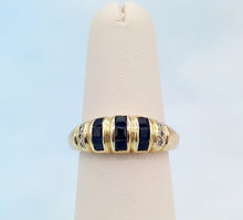 Load image into Gallery viewer, Sapphire &amp; Diamond Ring - 14K Yellow Gold - Estate Piece
