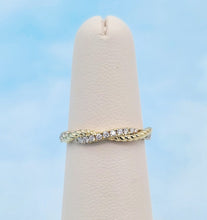 Load image into Gallery viewer, Rope Twisted Diamond Band - 14K Yellow Gold