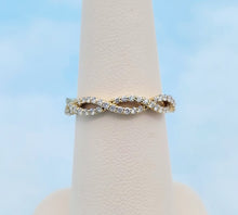 Load image into Gallery viewer, Infinity Style Diamond Band - 14K Yellow Gold